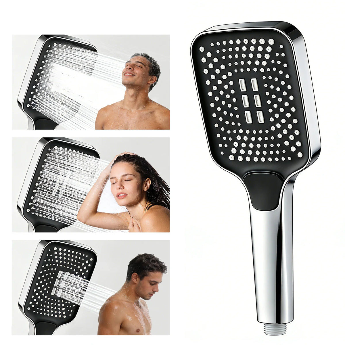 Adjustable Square Shower Head Large Outlet Water Heater
