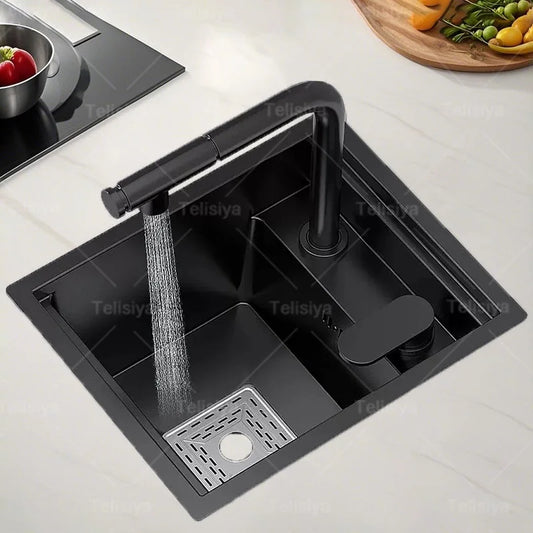 Stainless Steel Sink Cold Water Adjustment Hidden Mini