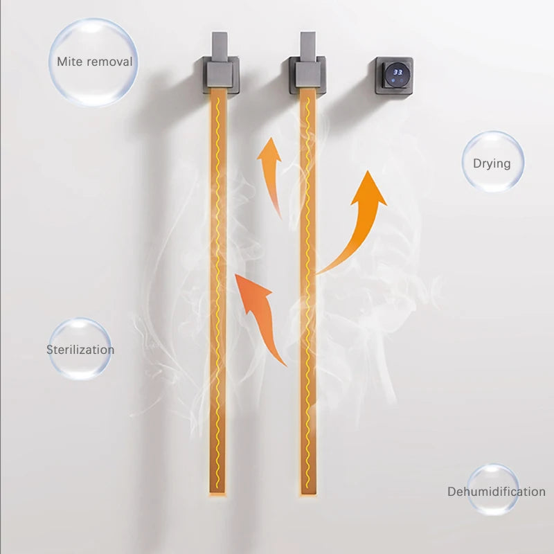 Oxg Smart Electric Heated Towel Rack Heated Bathroom
