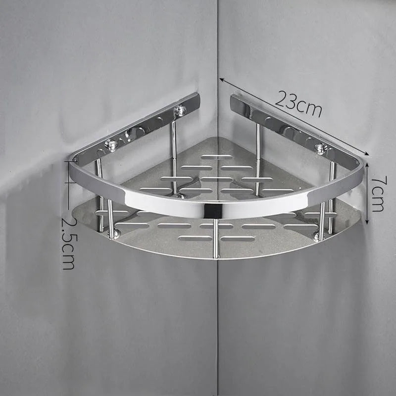 Bathroom Shelf Rose Gold Corner Shelf Shampoo Brass