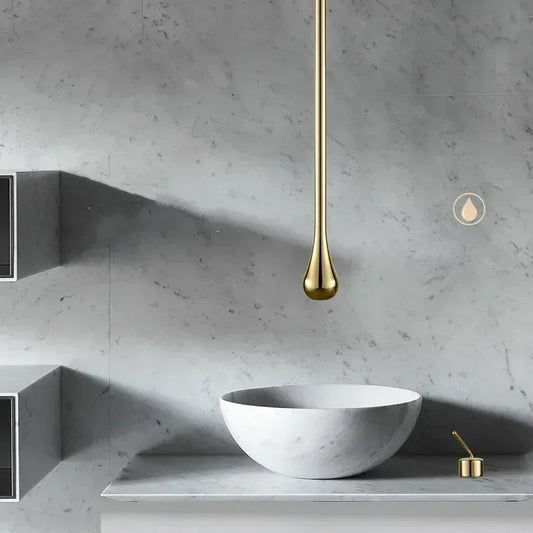 Bathroom Creative Ceiling Water Drop Faucet All Copper