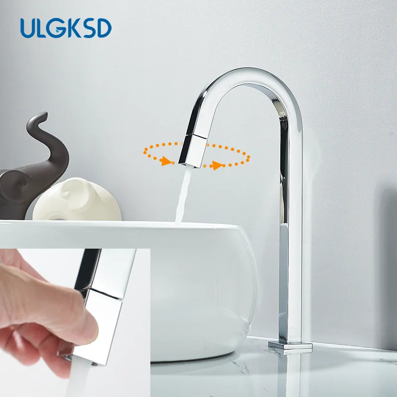 Chrome Cold Water Faucet Brass Rotating Out Water