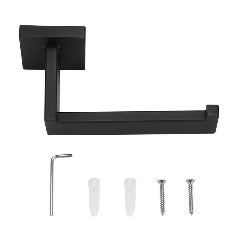 304 Stainless Steel Bathroom Matte Black Toilet Paper