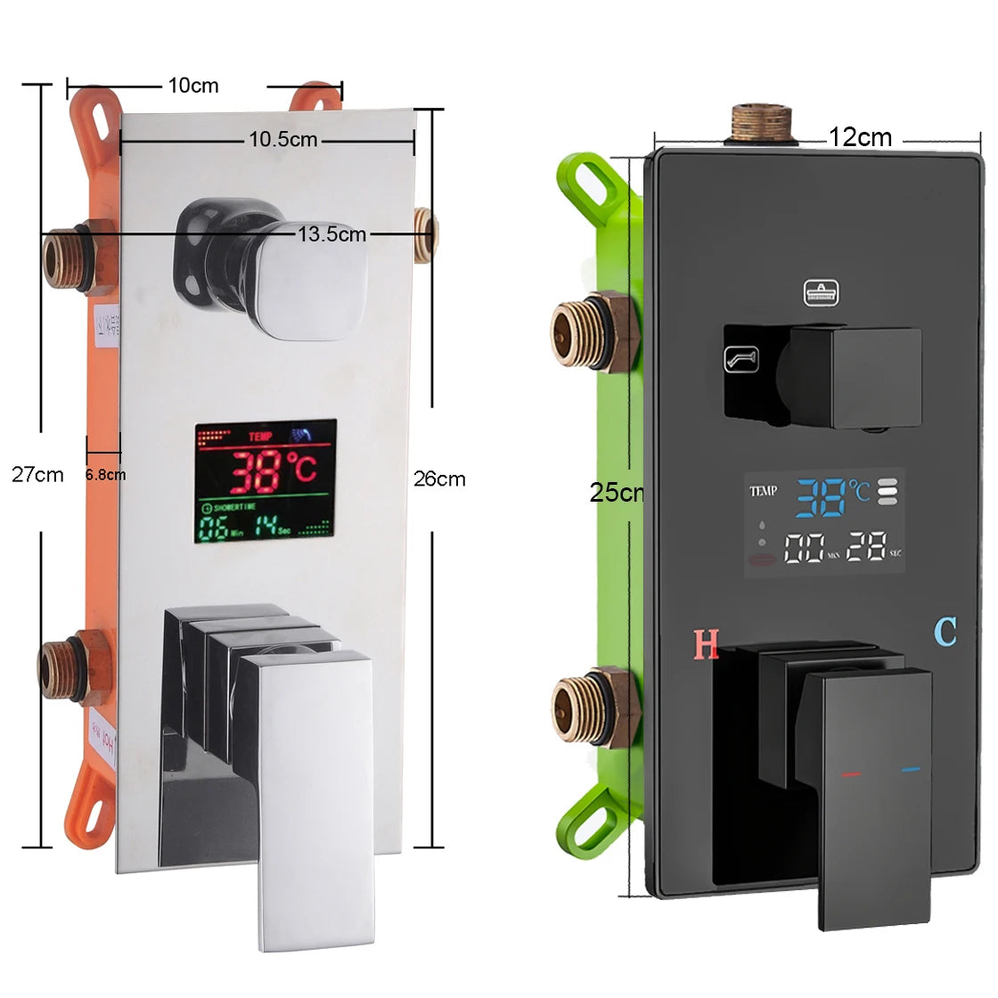 Digital Wall Mounted Shower Mixer Valve 2/3 Way