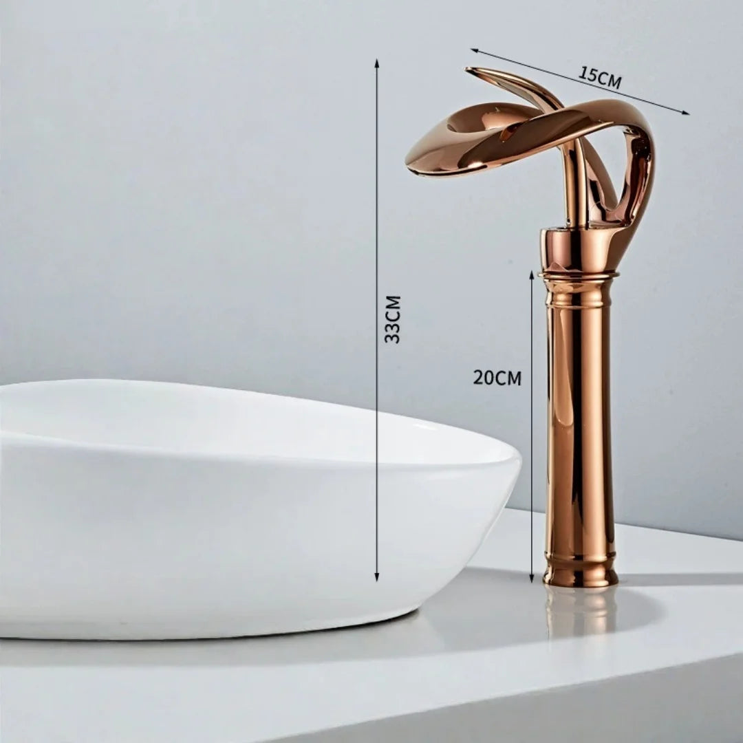 Brushed Gold Bathroom Faucet Brass Rose Gold Bathroom