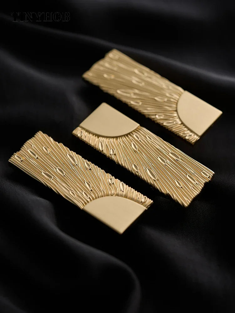 Unique Lines Satin Brass Handle Closet Wardrobe Door