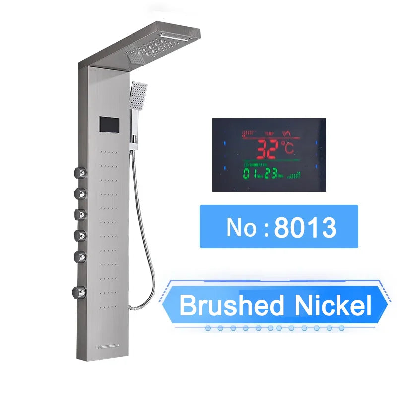 Led Shower Panel Digital Display Shower Faucet System