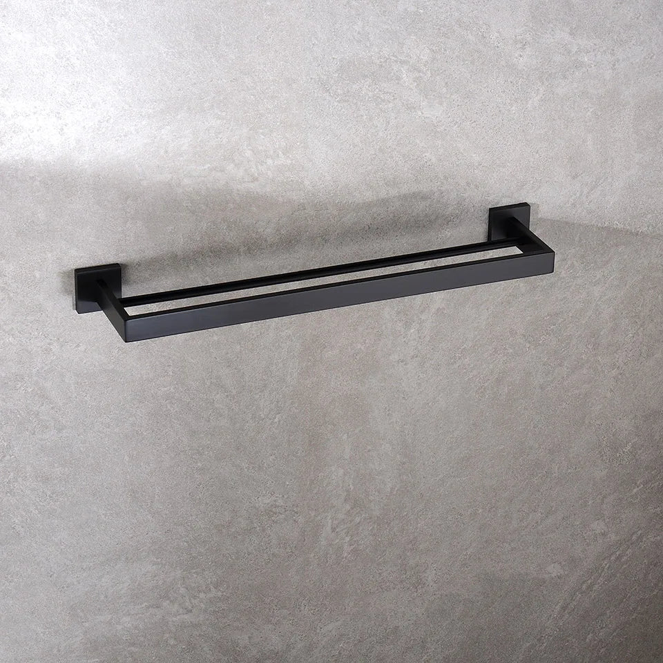 Matte Black Bathroom Hardware 304 Stainless Steel Towel