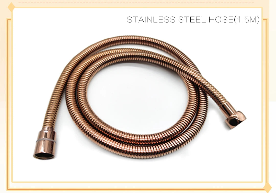 Brushed Rose Gold Brass Handheld Bidet High Voltage