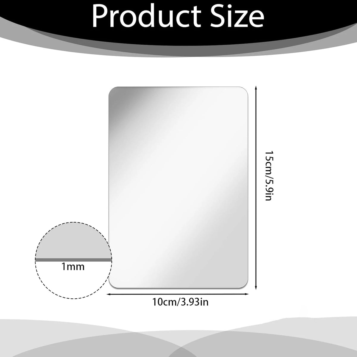 15 10cm Rectangle Acrylic Tape Backing Adhesive Locker