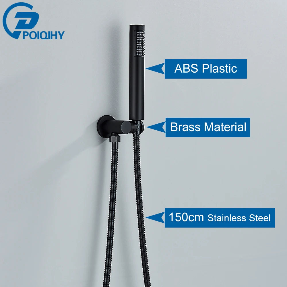 Poiqihy Golden Handshower Head 150cm Stainless Steel Shower