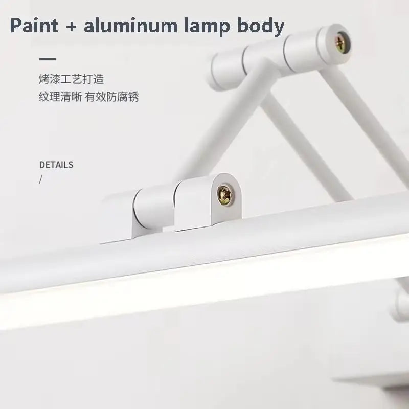 Motion Sensor Foldable Bathroom Mirror Wall Lamp Shower