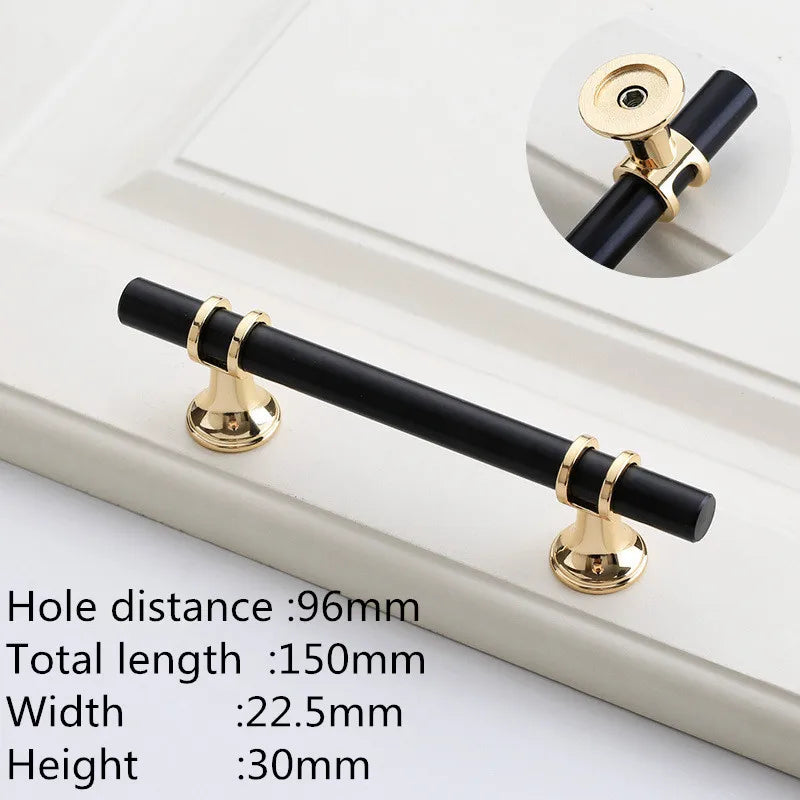 Kk&Fing Cabinet Wardrobe Door Golden Handles Lengthen Light