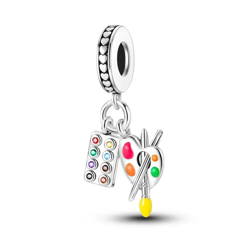 925 Sterling Silver Red Medicine Cabinet Pendant Charms