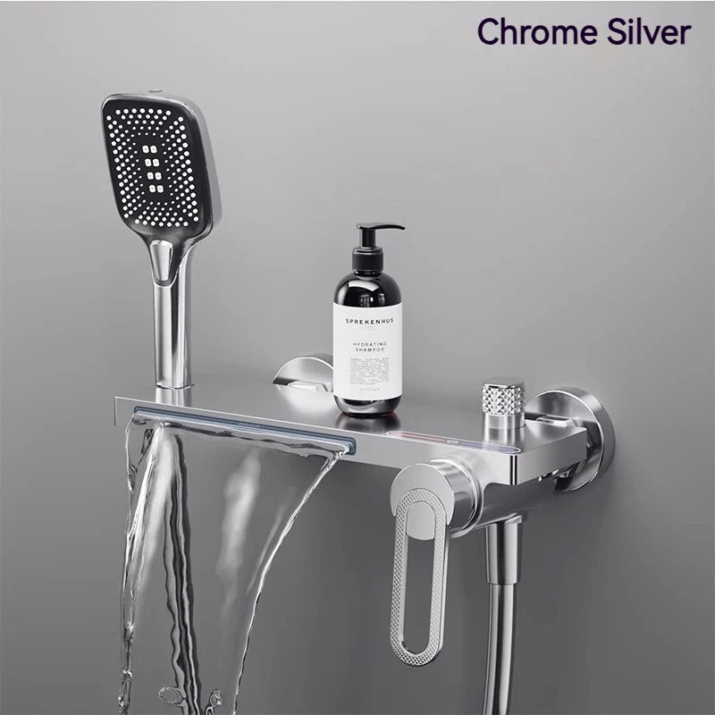 Bathtub Shower Faucet Handle Spout Mixer Tap Hand