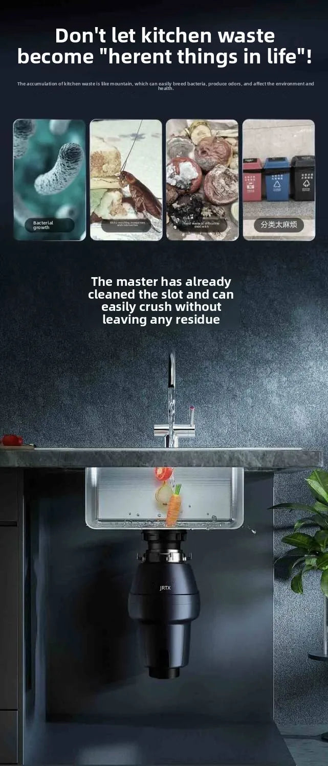 Garbage Processor Grinder Sink Fully Automatic Bone Vegetable