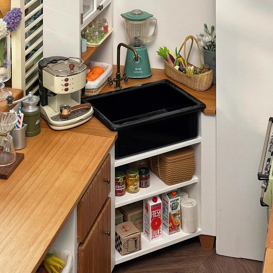 Solid Wood Metal Corner Sink Cabinet Door Cabinet