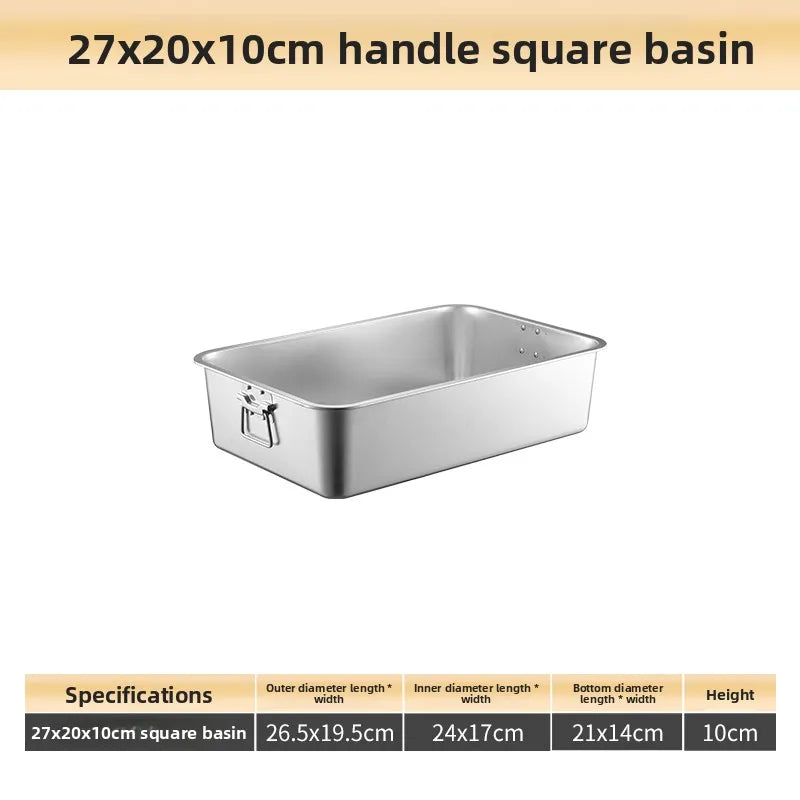 Stainless Steel 304 Deepened Square Basin Rectangular Box