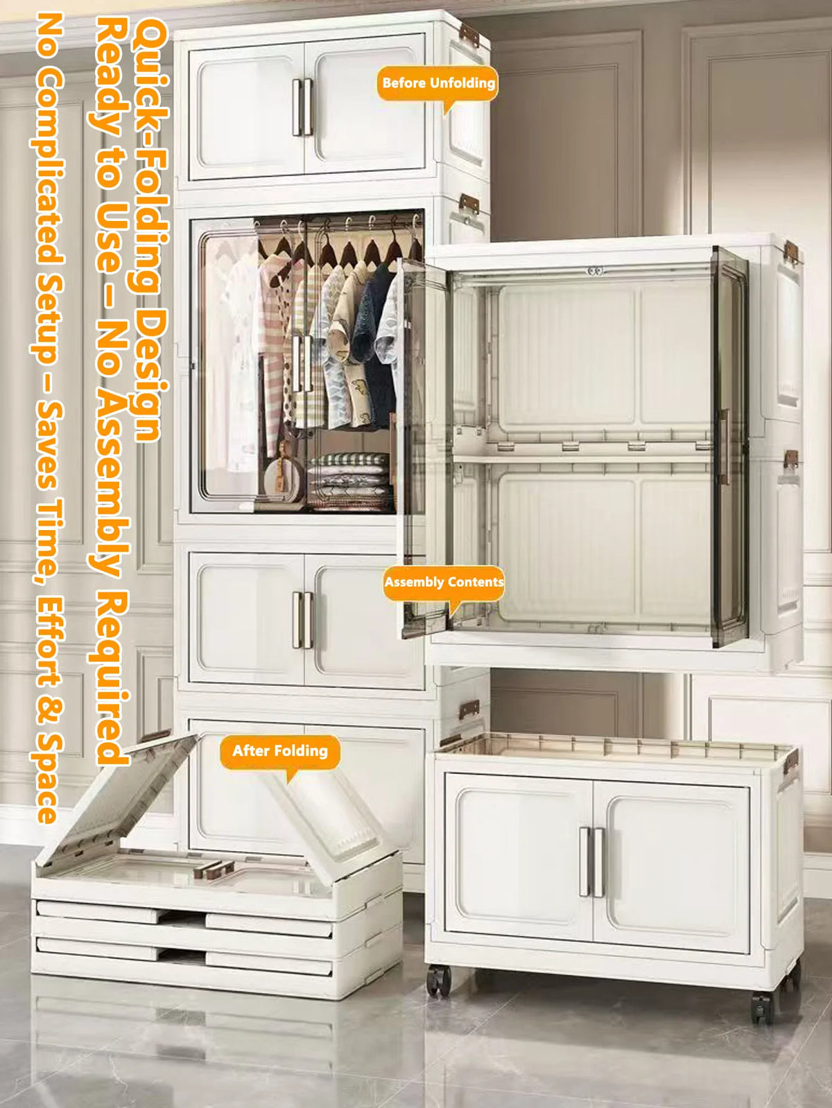 Multi-Functional Folding Storage Cabinet Office Bathroom