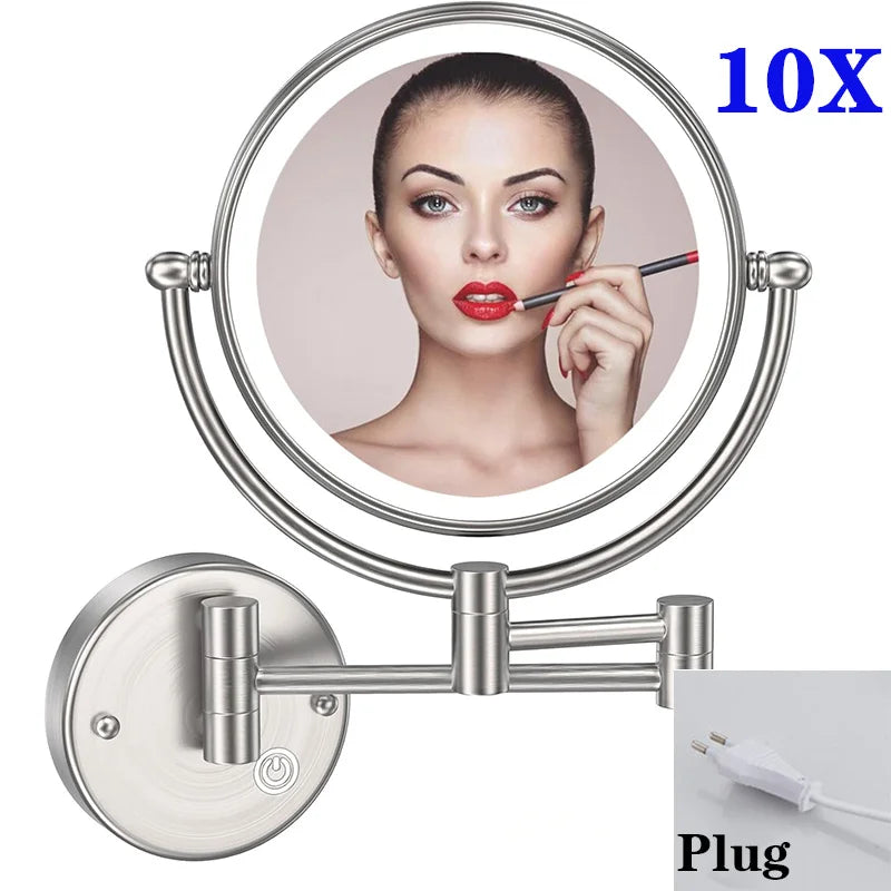 10x Magnifying Led Makeup Mirror Touch On Dual