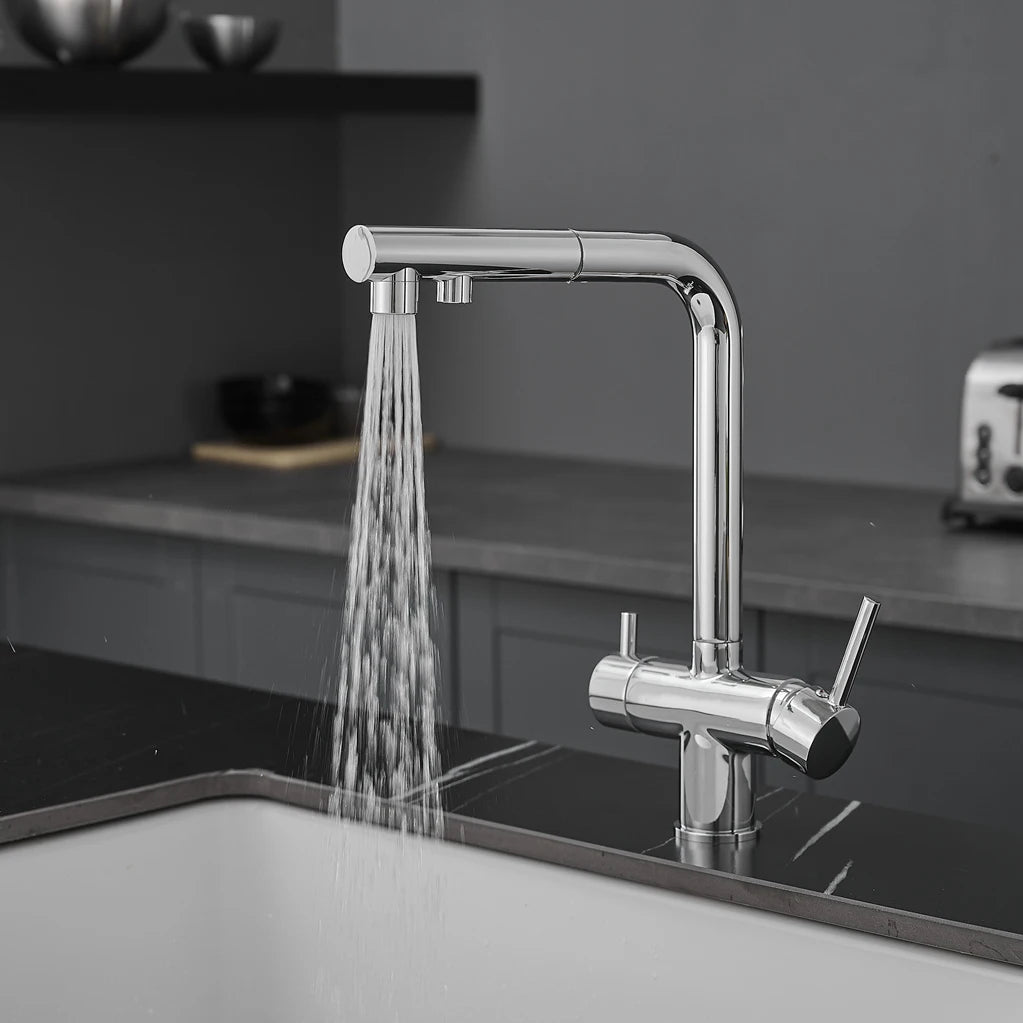 Brushed Nickel Pull Out Filter Faucets Quality Brass