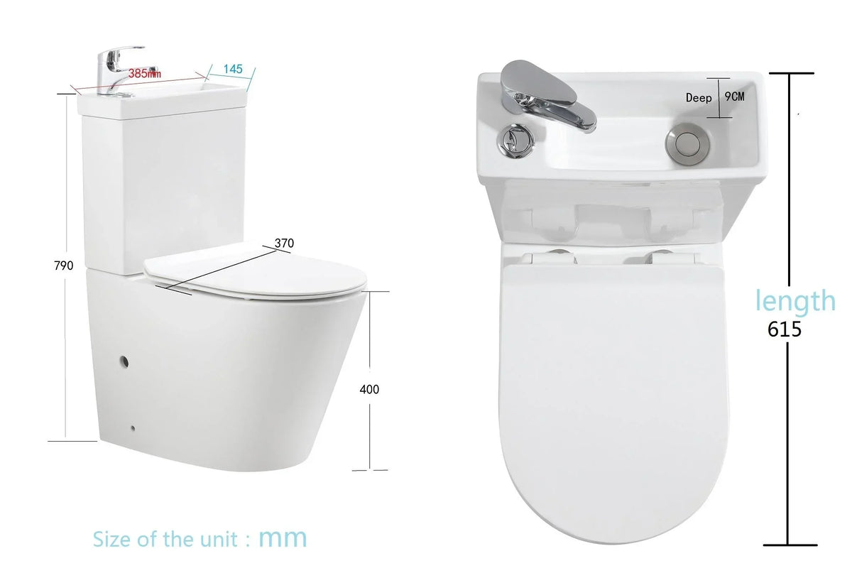 China 2in1 Sink Combined Washbasin Bathroom Toilet Space