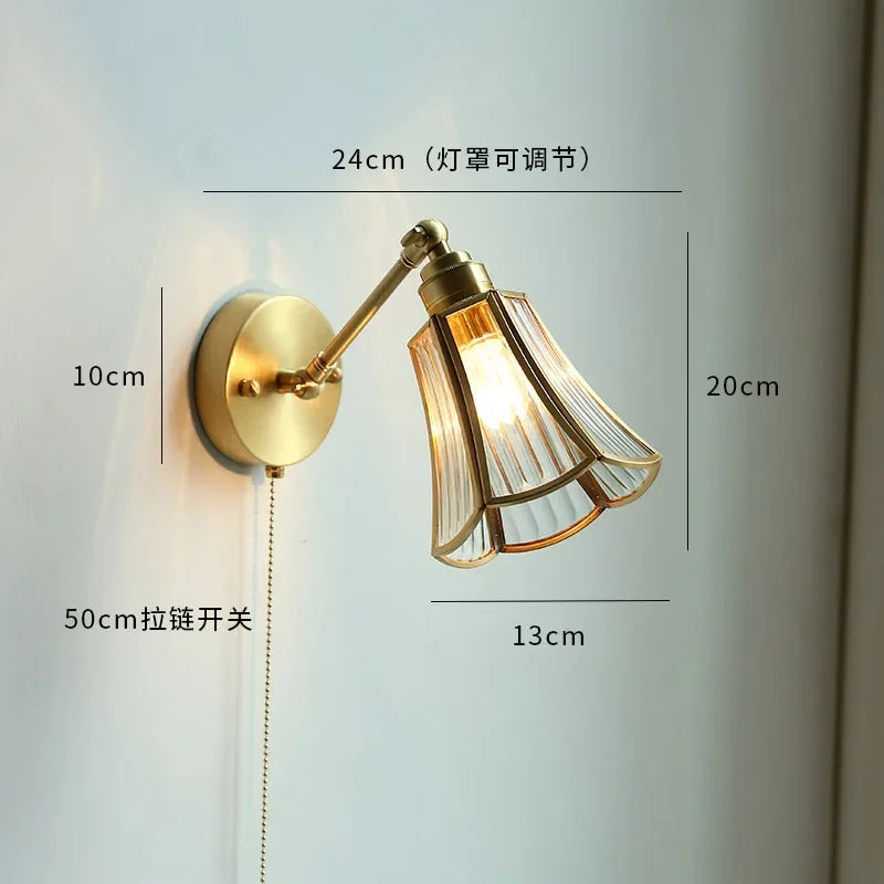 Ceramic Modern Wall Lamp Beside Pull China Switch