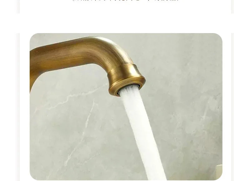French Vintage Faucet Basin Sink Silver Cold Water