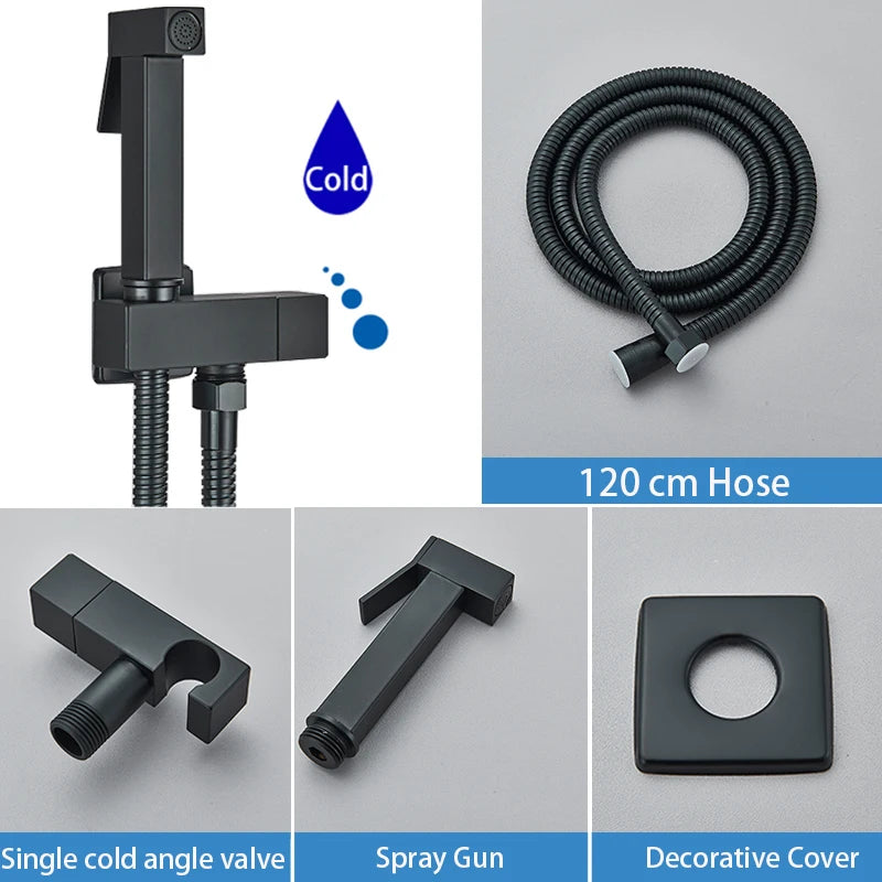 Brass Bidet Faucet Cold Water Tap Handheld Bidet