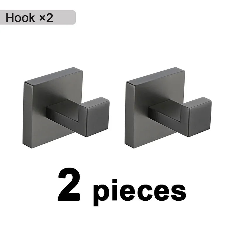 Gunmetal Stainless Steel Bathroom Accessorie Hardware Towel Rack