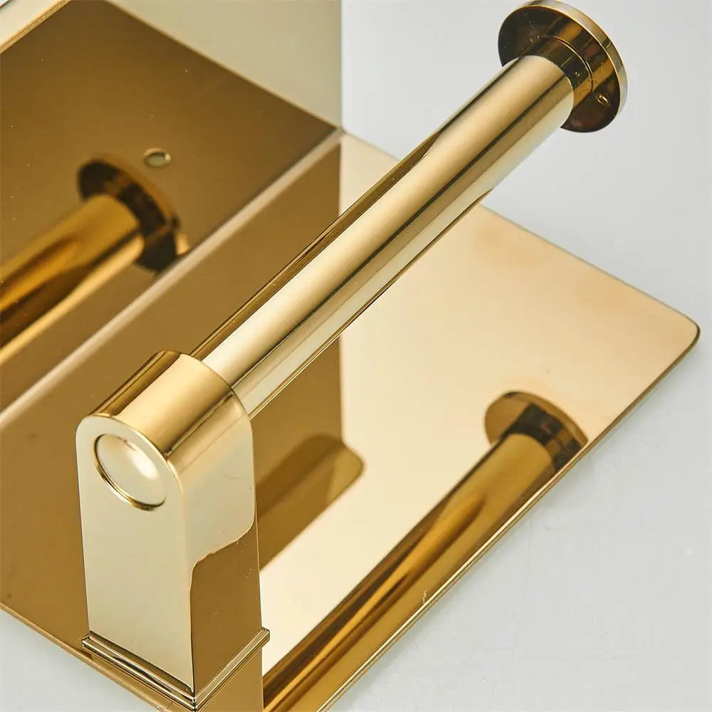 304 Stainless Steel Gold Bathroom Tissue Holder Double