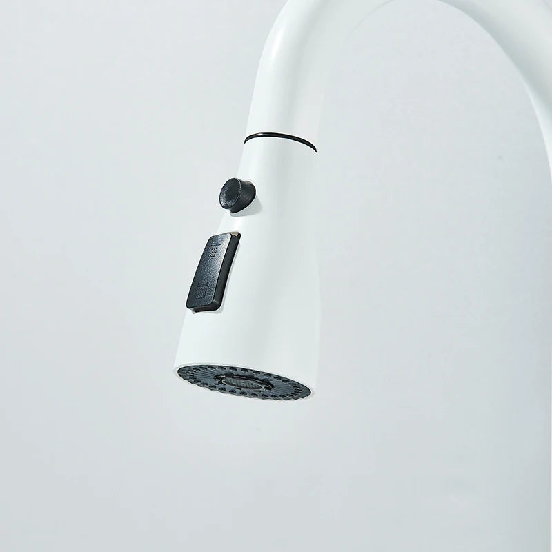 Multi Functional Digital Flying Rain Faucet White Double