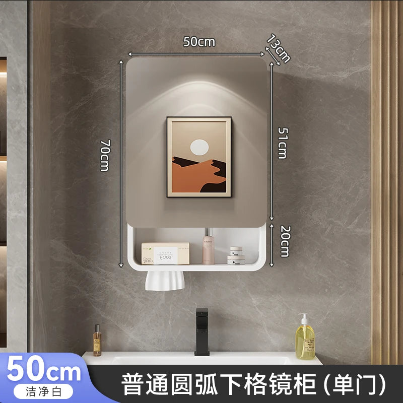Smart Led Bathroom Mirror Cabinet - Space Aluminum