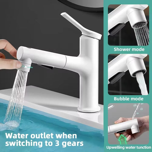 Bathroom Sink Gargle Faucet Pull-Out Faucet Cold Water