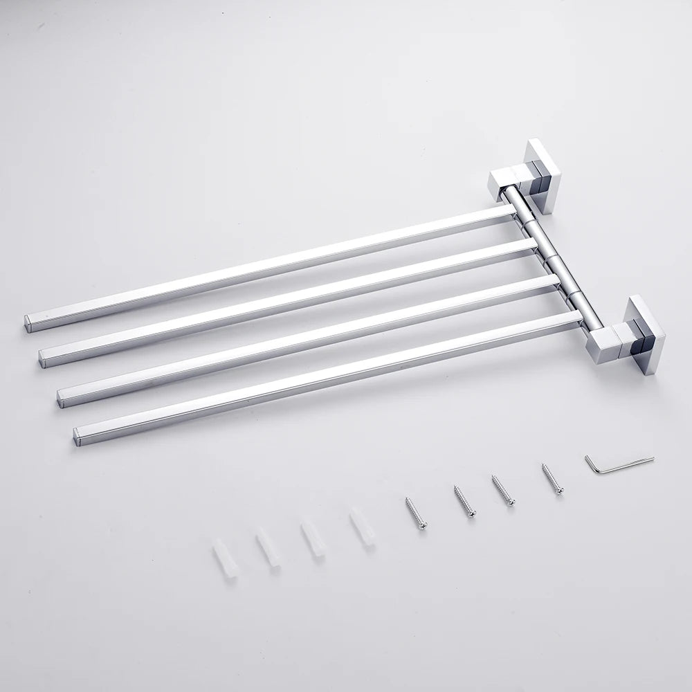 Towel Holder Stainless Steel Swing Arms Towel Rail