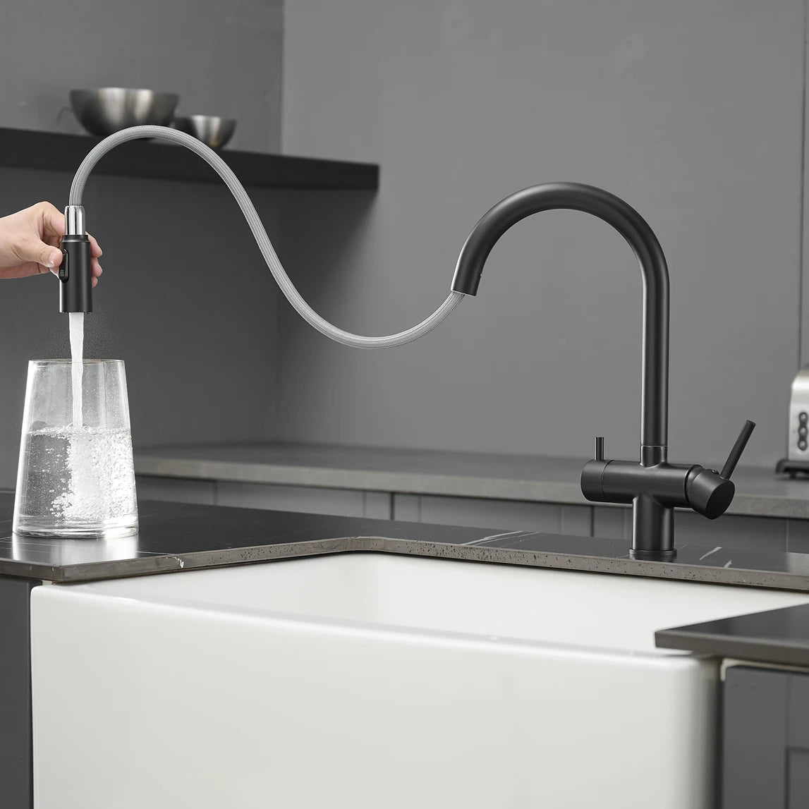Pull Out Filter Sink Faucets Pull Down Cold