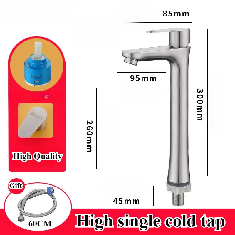 Elyn 304 Stainless Steel Bathroom Faucets Deck Mounted