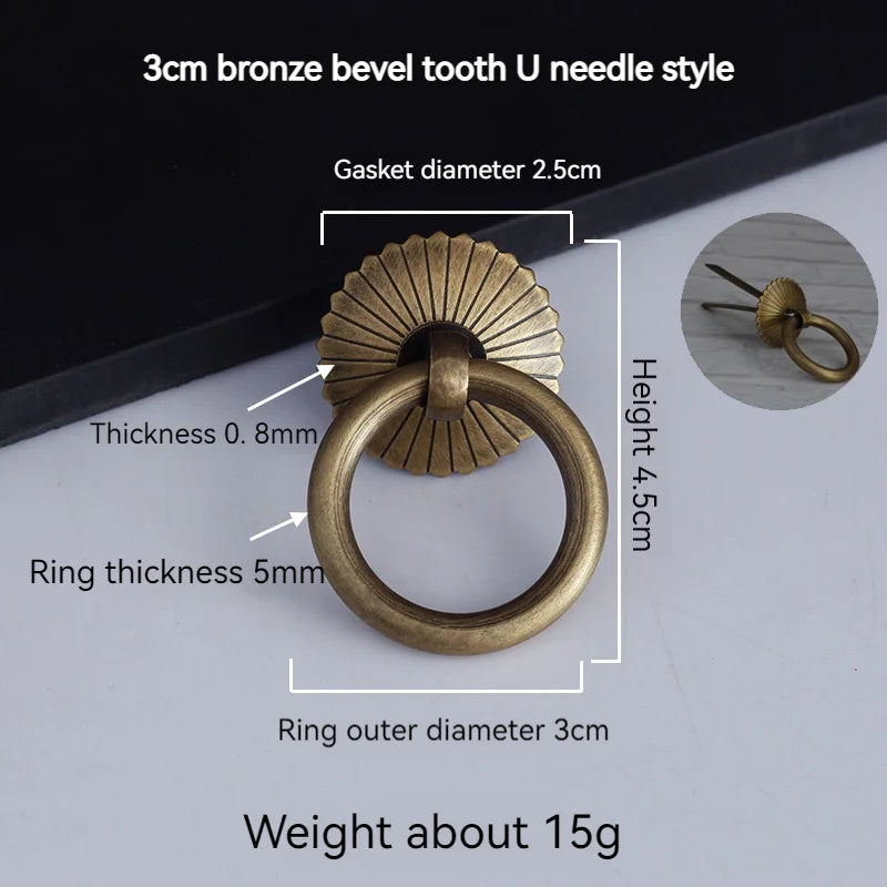 Chinese Medicine Cabinet Circular Ring Tea Can Pull