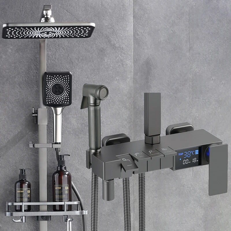 12 Inch Rainfall Shower System Bathroom Luxury Thermostatic