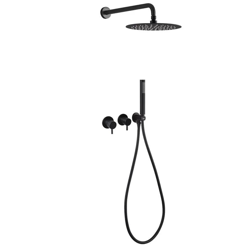 Monite Rainfall Shower Faucet Brushed Nickel Bathroom Shower
