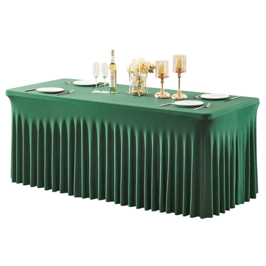 Rectangle Polyester Fiber Tablecloth Wedding Table Cloth White