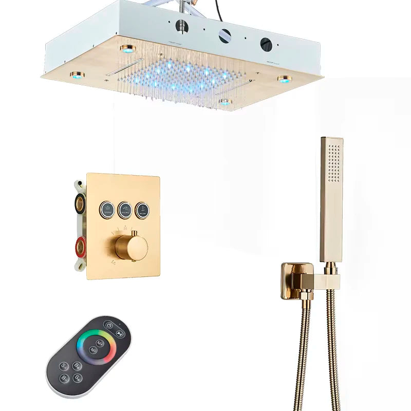 Black Led Digital Display Shower Faucet Remote Control