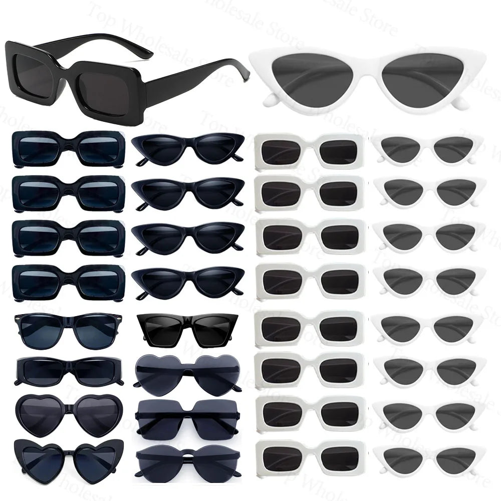12-100pcs Wedding Bridal Heart Shaped Sunglasses Party Favors