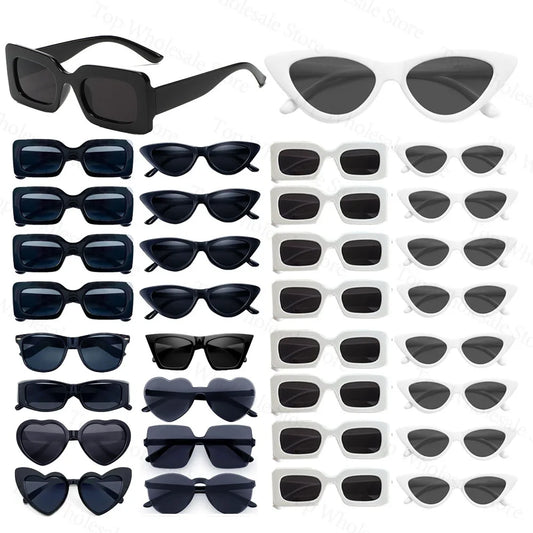 12-100pcs Wedding Bridal Heart Shaped Sunglasses Party Favors