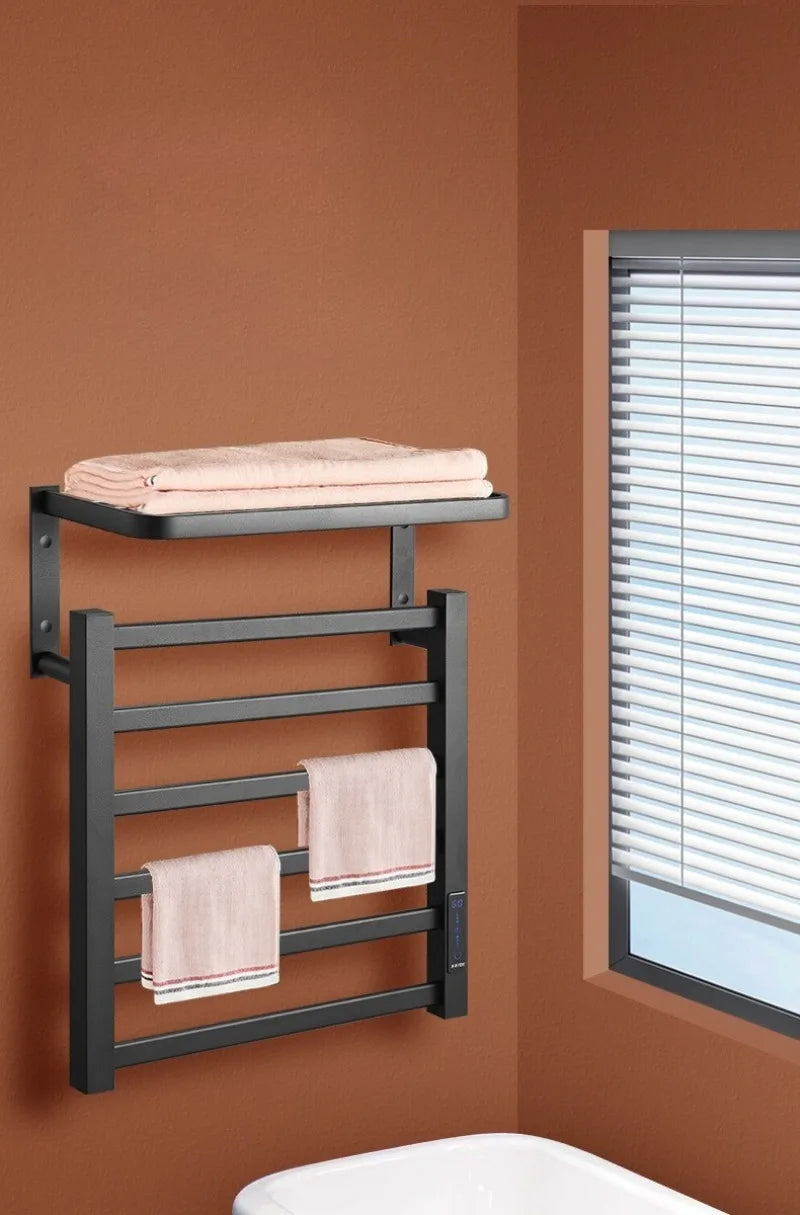 Metal Electric Heated Towel Rail Smart Disinfection Thermostat