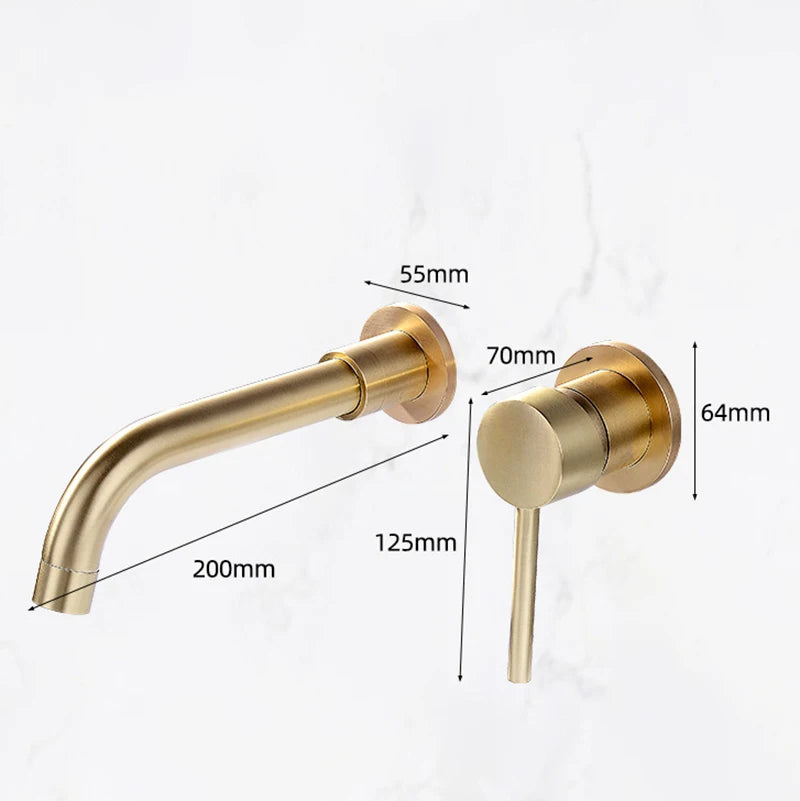 Basin Sink Faucet Bathroom Mixer Tap Wall Faucet