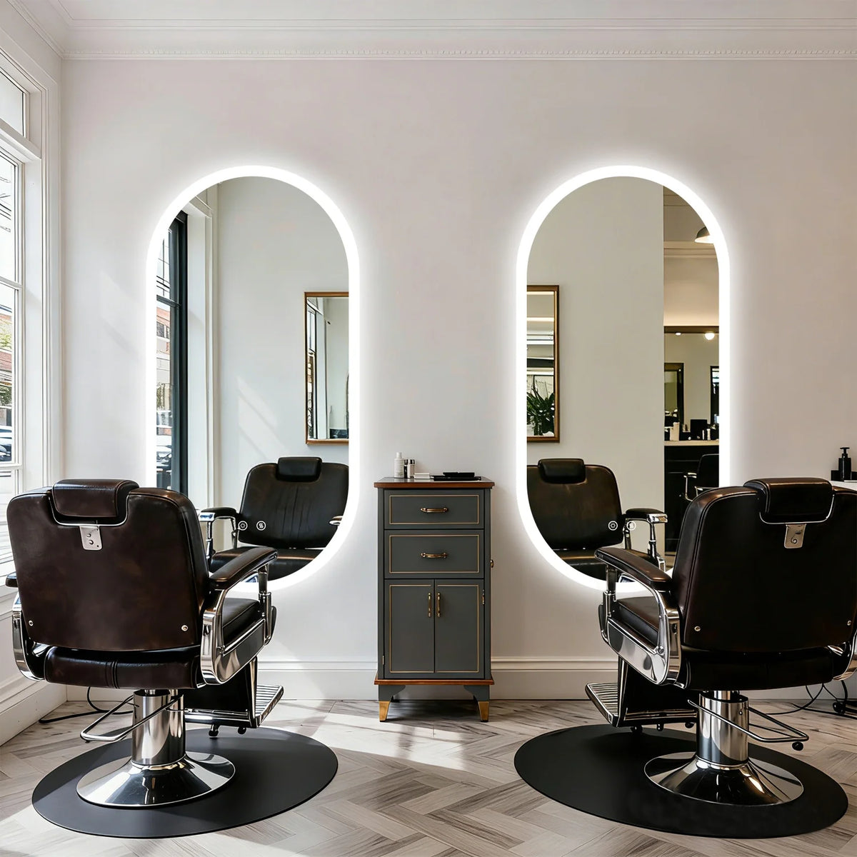 80/100/120cm Long Oval Led Bathroom Mirror Backlit Wall