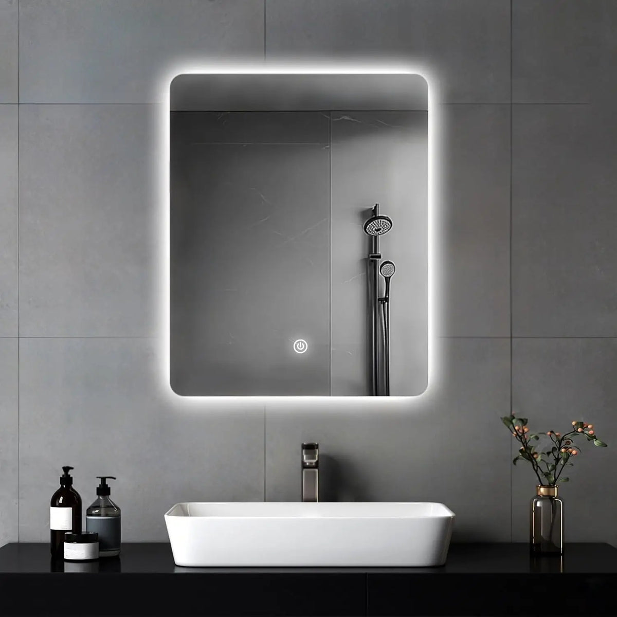 45x60cm Bathroom Wall Mirror Bathroom Mirror Lighting Mirror