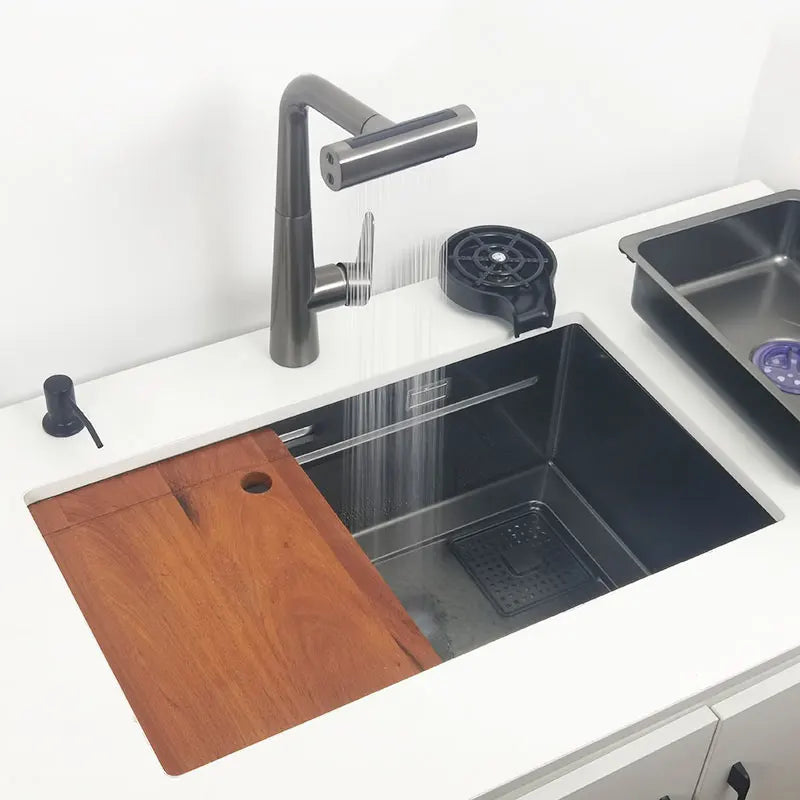 Undermount Or Above Mount Sink Matt Black Nano