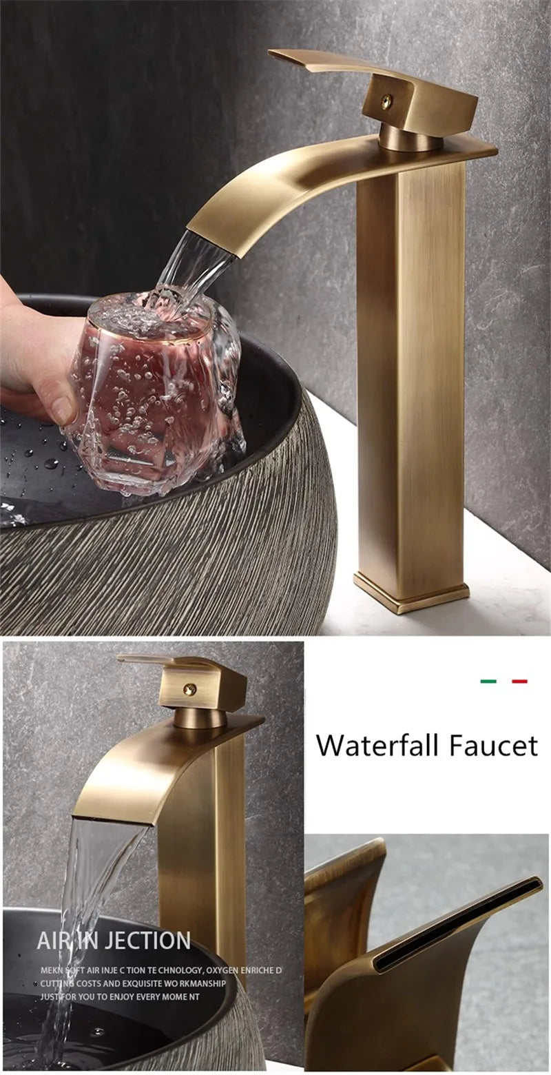 Bathroom Faucet Brass Antique Bronze Basin Faucets &